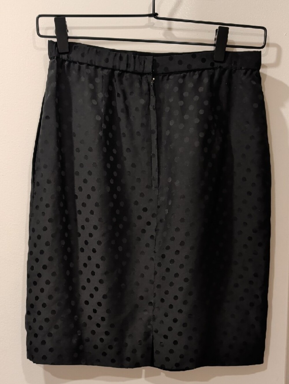 Silk Polka Dot Pencil Skirt - Picture 3 of 3